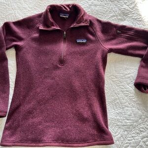 Patagonia Maroon Fleece Quarter-Zip Pullover